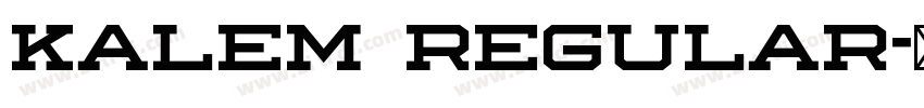 kalem Regular字体转换